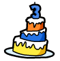 Anniversary Cake Pin